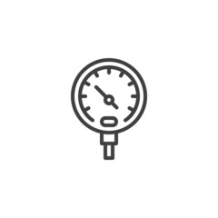 Temperature gauge line icon