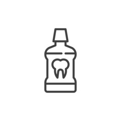 Toothpaste line icon