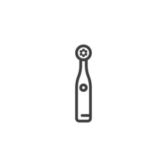 Electric toothbrush line icon