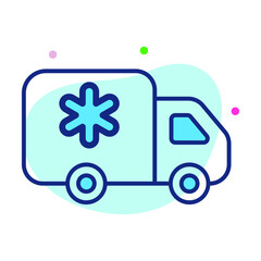 Obraz premium Ambulance Healthcare Medical, vector graphic Illustration Icon.