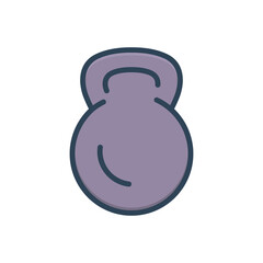 Color illustration icon for dumbbell 