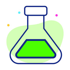 Flask Healthcare Medical, vector graphic Illustration Icon.