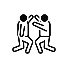 Black solid icon for dance