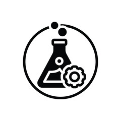 Black solid icon for experiment