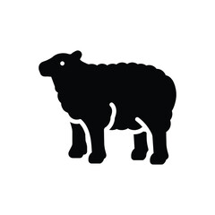Black solid icon for lamb