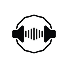 Black solid icon for vol