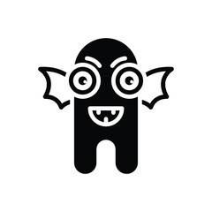 Black solid icon for creature