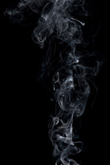 煙の素材写真　黒バック