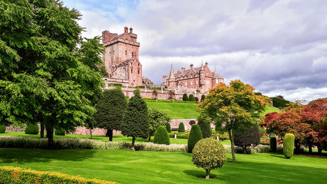 Drummond Castle and it's beautiful Gardens in Perthshire, Scotland.