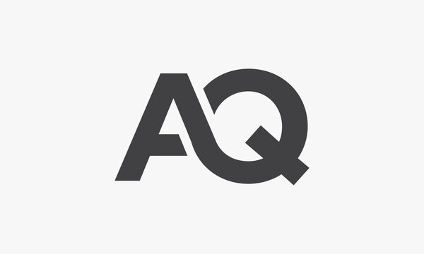AQ letter logo modern concept isolated on white background.