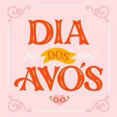 Hand Drawn Dia Dos Avos Lettering