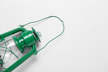 Oil lamp on light background