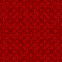 Red ornament pattern, songket seamless, Luxury old fashion ready for print