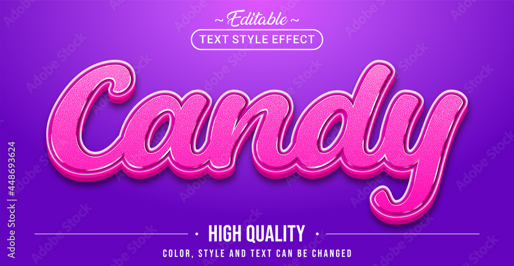 Poster Editable text style effect - Candy text style theme.