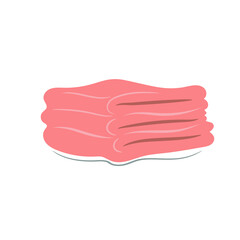 Towel. Clean and hygiene concept. Trendy Vector illustrations. Flat style. Isolated on white background