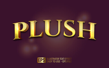 Plush 3D Text Editable Style Effect Template