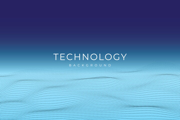 Abstract Blue Technology Particles Background