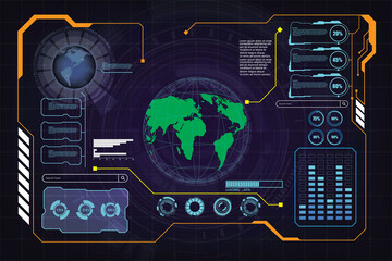 Abstract Future Futuristic Screen System Virtual Background