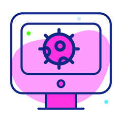 Online Coronavirus News Healthcare Medical, vector graphic Illustration Icon.