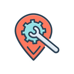 Color illustration icon for Places