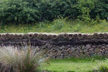 Dry stone wall, London Wetlands Centre