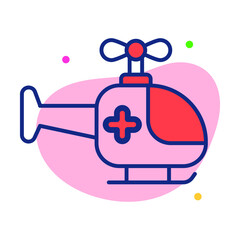 Air Ambulance Healthcare Medical, vector graphic Illustration Icon.