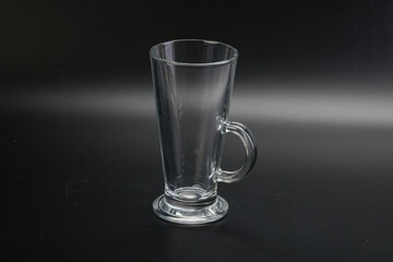 Empty glass cup for drinks