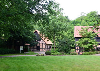 Historische Wasser M&uuml;hle am Fluss Warnau, Cordingen, Niedersachsen