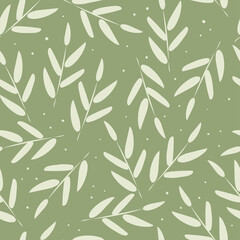 Seamless pattern with cute cartoon flowers and leaves for fabric print, textile, gift wrapping paper. colorful vector for textile, flat style