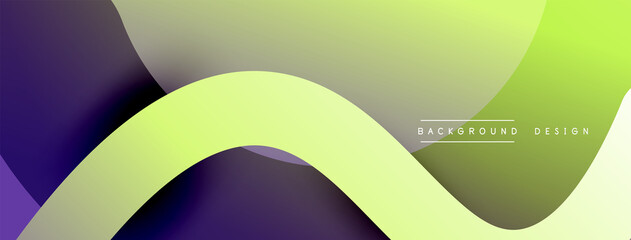 Abstract overlapping lines and circles geometric background with gradient colors