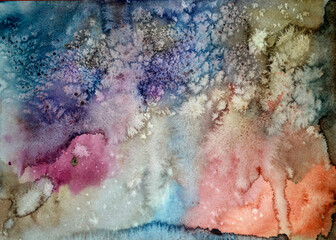 watercolor background with streaks of paint of earthy colors