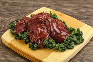 Raw chicken liver for cooking