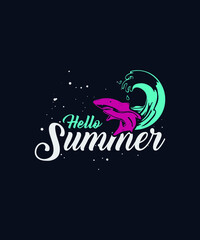 Summer T-shirt Design with elegant graphic