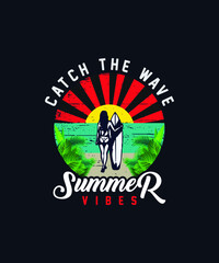 Summer T-shirt Design with elegant graphic