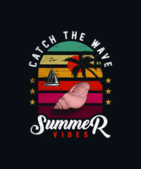 Summer T-shirt Design with elegant graphic