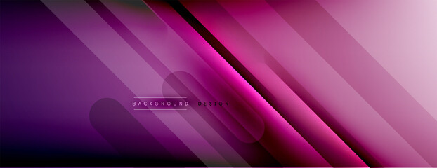 Abstract background - lines composition created with lights and shadows. Technology or business digital template. Trendy simple fluid color gradient abstract background with dynamic