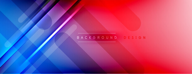 Abstract background - lines composition created with lights and shadows. Technology or business digital template. Trendy simple fluid color gradient abstract background with dynamic