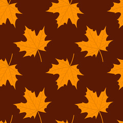 Autumn pattern with leaves
