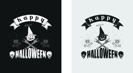 Halloween T-shirt Design with elegant graphic