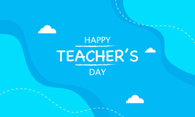 Happy Teacher's Day Simple Background Template
