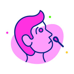 Coronavirus Test Healthcare Medical, vector graphic Illustration Icon.