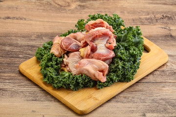 Raw chicken stomach for cooking