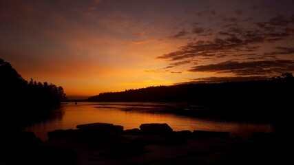Fototapeta na wymiar Maine sunset