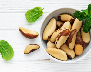 Bowl with Brazil nuts