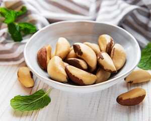 Bowl with Brazil nuts