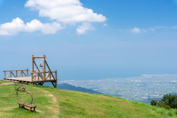 Fototapeta premium 香川県観音寺市にある雲辺寺山頂公園の人気観光地