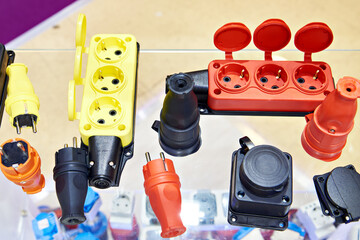 Rubber electrical connectors and socket outlets in store