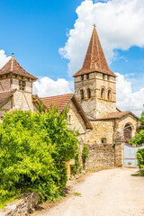 Fototapeta na wymiar View at the Church of Saint Pierre in Carennac ,France