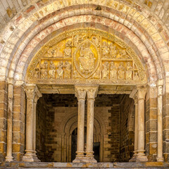 View at the Portal of Church of Saint Pierre in Carennac ,France