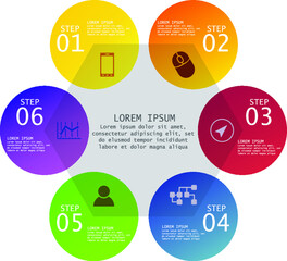 business infographic template icons design